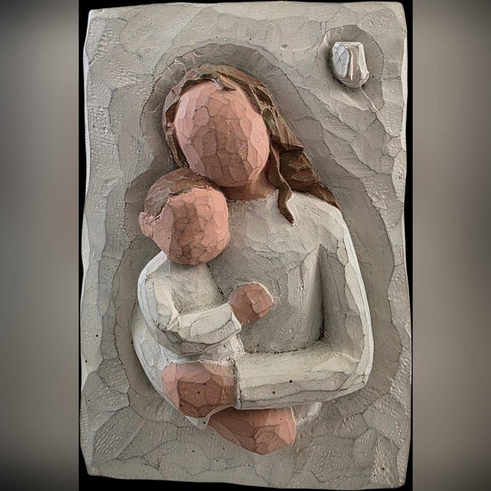 Willow Tree Family Embrace Sculpture - Cream and Pink